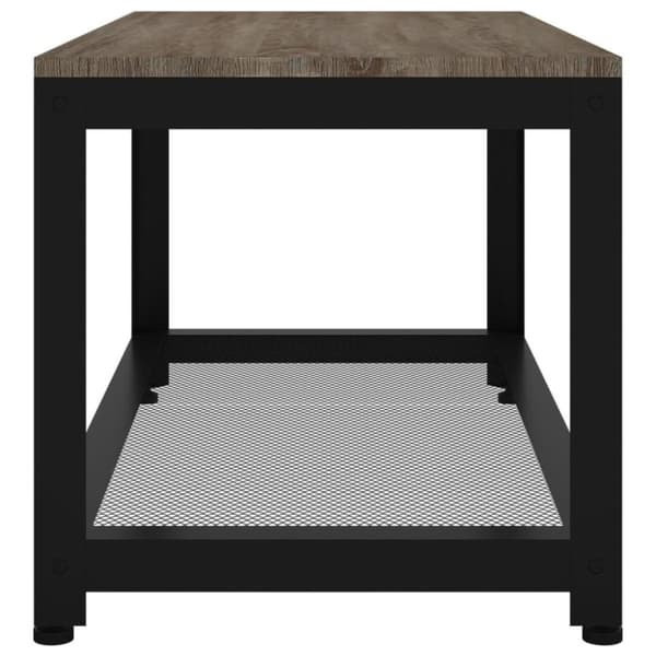 vidaXL sofabord 90x45x45 cm MDF og jern grå og sort
