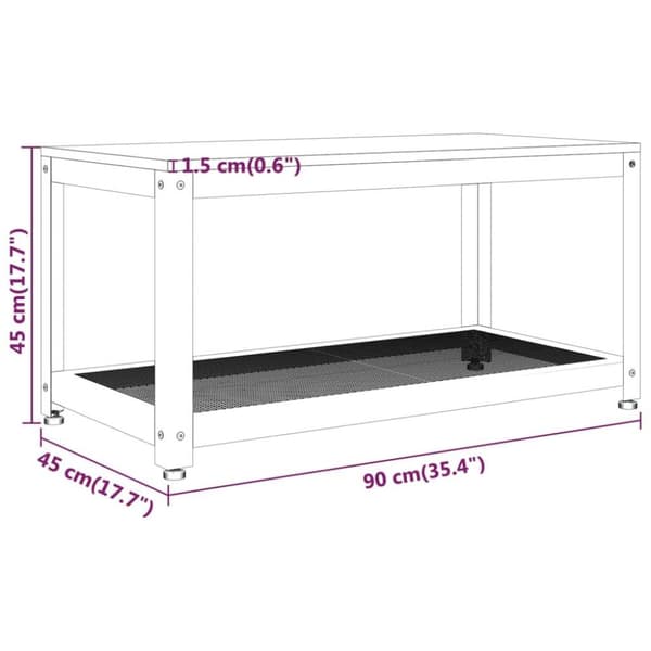vidaXL sofabord 90x45x45 cm MDF og jern grå og sort