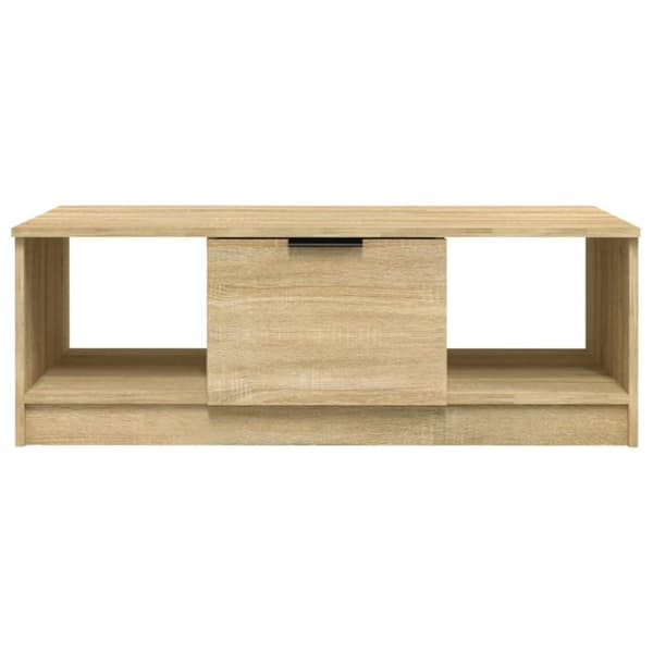 vidaXL Soffbord sonoma-ek 102x50x36 cm konstruerat trä