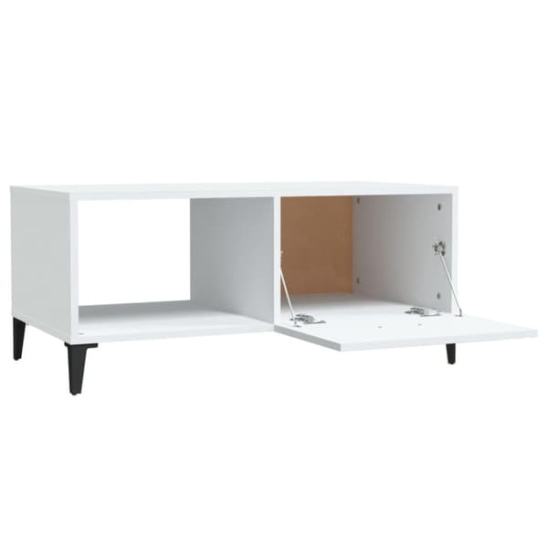 vidaXL Salongbord hvit 90x50x40 cm konstruert tre