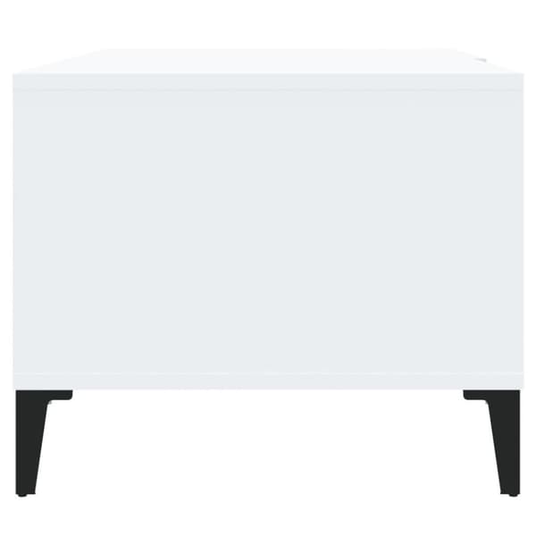 vidaXL Salongbord hvit 90x50x40 cm konstruert tre