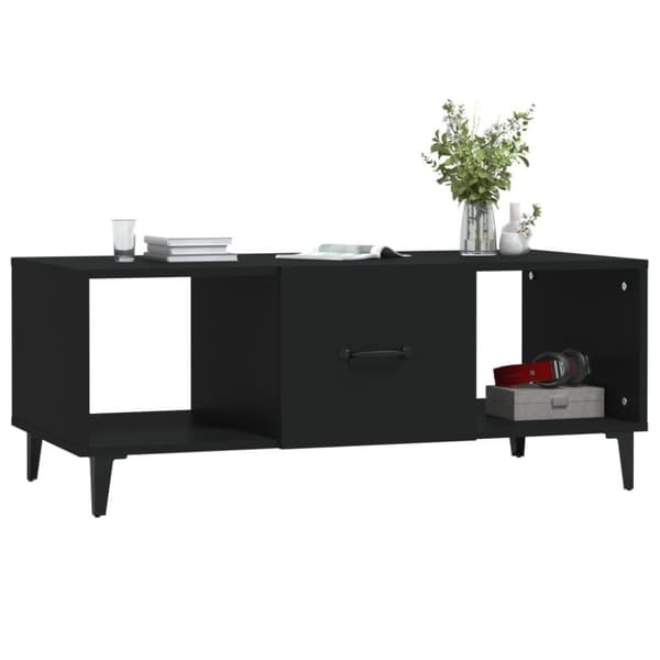 vidaXL Salongbord svart 102x50x40 cm konstruert tre