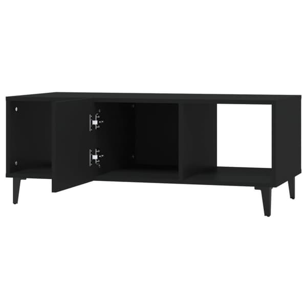 vidaXL Salongbord svart 102x50x40 cm konstruert tre