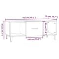 Miniatyrbilde 8 av 9: vidaXL Salongbord svart 102x50x40 cm konstruert tre