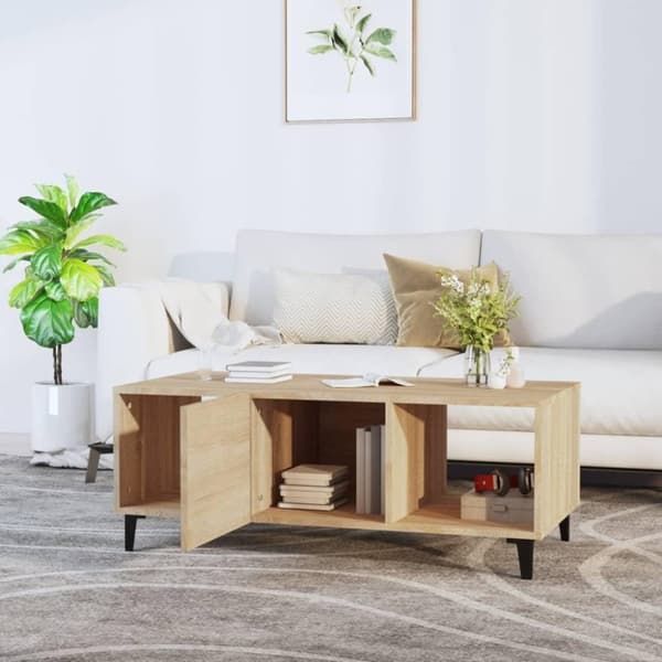 vidaXL Salongbord sonoma eik 102x50x40 cm konstruert tre
