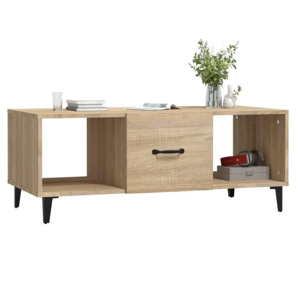 vidaXL Salongbord sonoma eik 102x50x40 cm konstruert tre