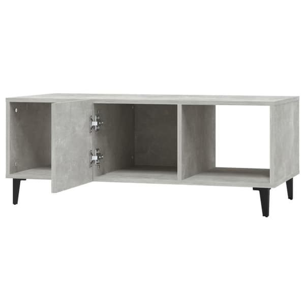 vidaXL Soffbord betonggrå 102x50x40 cm konstruerat trä