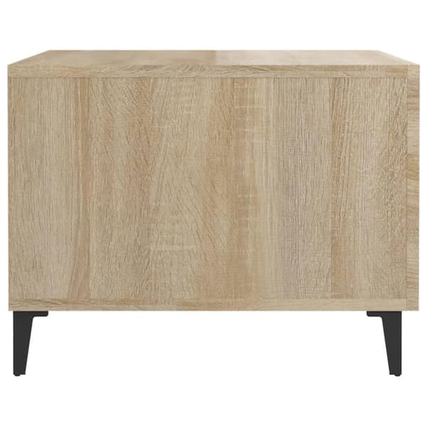 vidaXL Salongbord med metallben sonoma eik 50x50x40 cm
