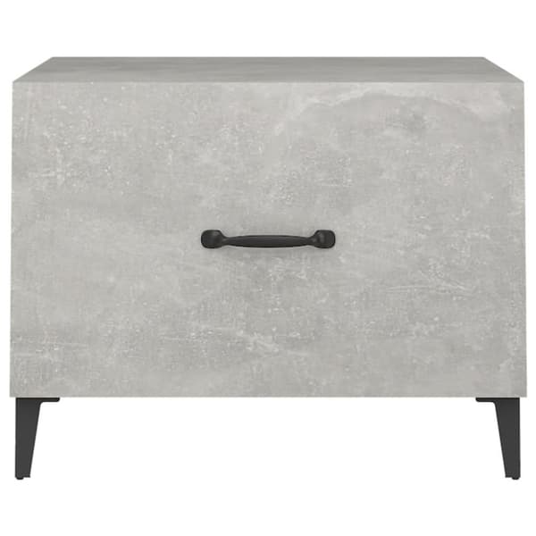 vidaXL Salongbord med metallben 2 stk betonggrå 50x50x40 cm