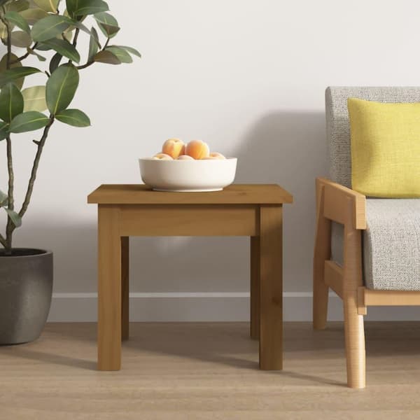vidaXL Salongbord honningbrun 35x35x30 cm heltre furu