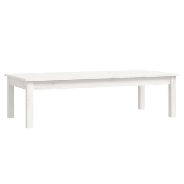 vidaXL Soffbord vit 110x50x30 cm massiv furu