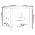 Miniatyrbild 7 av 8: vidaXL Soffbord 45x45x40 cm massivt furu
