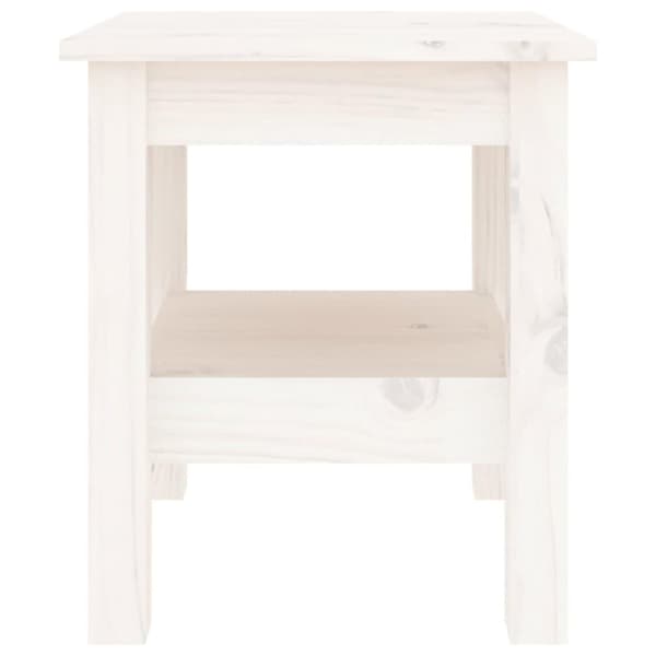vidaXL Salongbord hvit 35x35x40 cm heltre furu