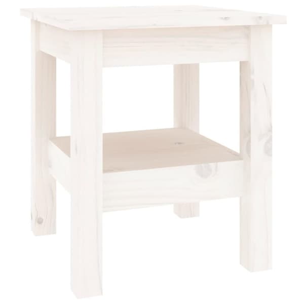 vidaXL Salongbord hvit 35x35x40 cm heltre furu