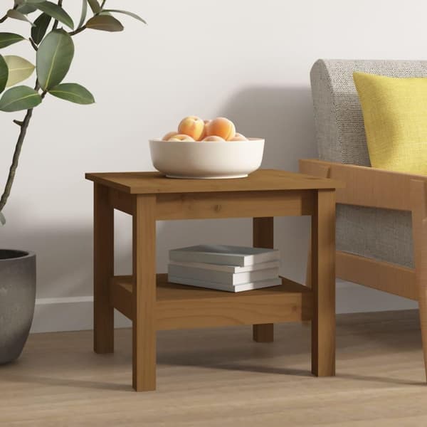 vidaXL Salongbord honningbrun 45x45x40 cm heltre furu