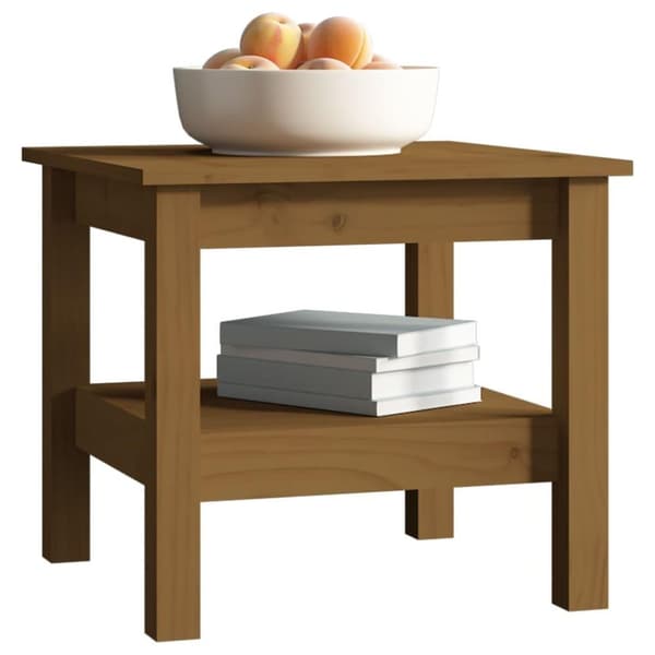 vidaXL Salongbord honningbrun 45x45x40 cm heltre furu