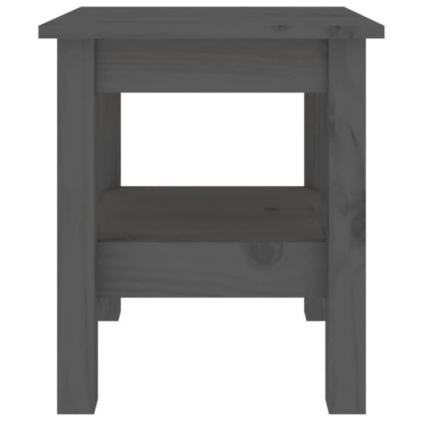 vidaXL Soffbord grå 35x35x40 cm massiv furu