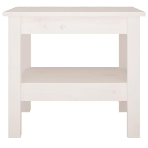 vidaXL Soffbord vit 45x45x40 cm massivt furu