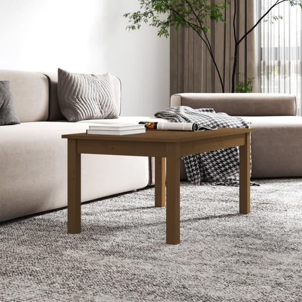 vidaXL Salongbord honningbrun 80x50x40 cm heltre furu