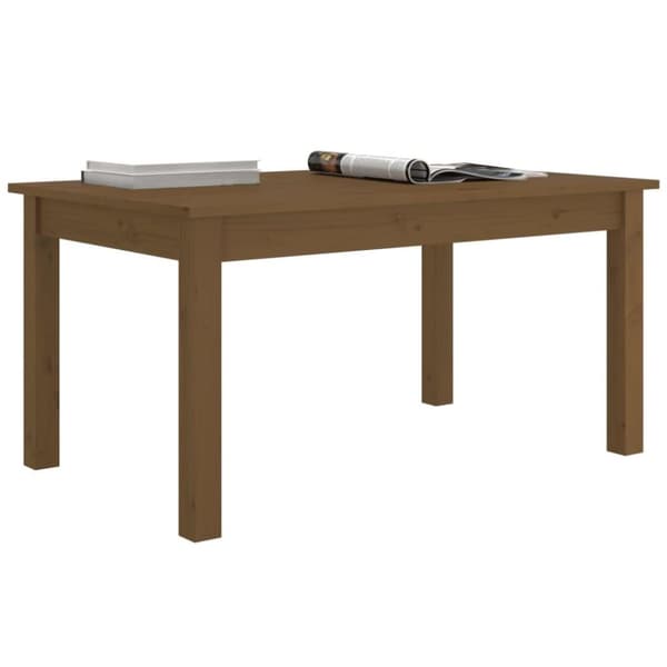 vidaXL Salongbord honningbrun 80x50x40 cm heltre furu