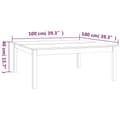 Miniatyrbild 7 av 8: vidaXL Soffbord honungsbrun 100x100x40 cm massiv furu