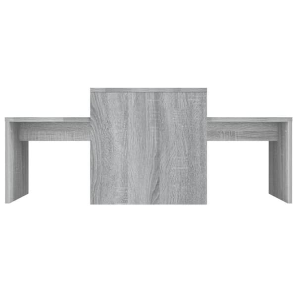 vidaXL Salongbordsett grå sonoma 100x48x40 cm konstruert tre