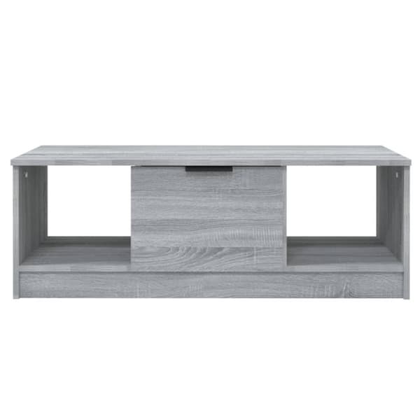 vidaXL Soffbord grå sonoma-ek 102x50x36 cm konstruerat trä