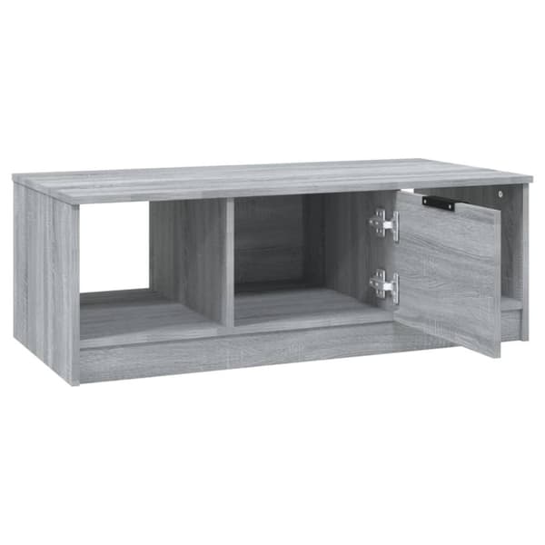 vidaXL Soffbord grå sonoma-ek 102x50x36 cm konstruerat trä