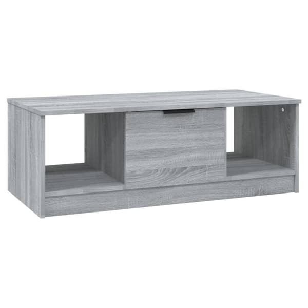 vidaXL Soffbord grå sonoma-ek 102x50x36 cm konstruerat trä