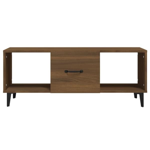 vidaXL Soffbord brun ek 102x50x40 cm konstruerat trä