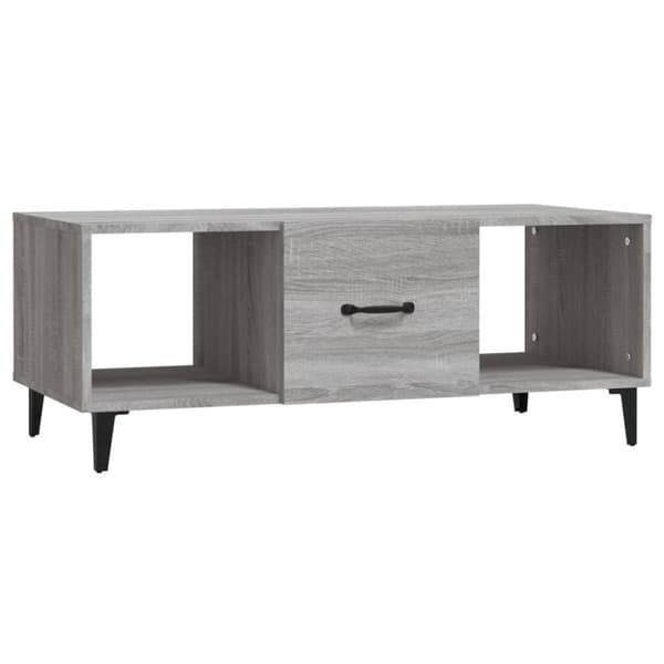 vidaXL Salongbord grå sonoma 102x50x40 cm konstruert tre