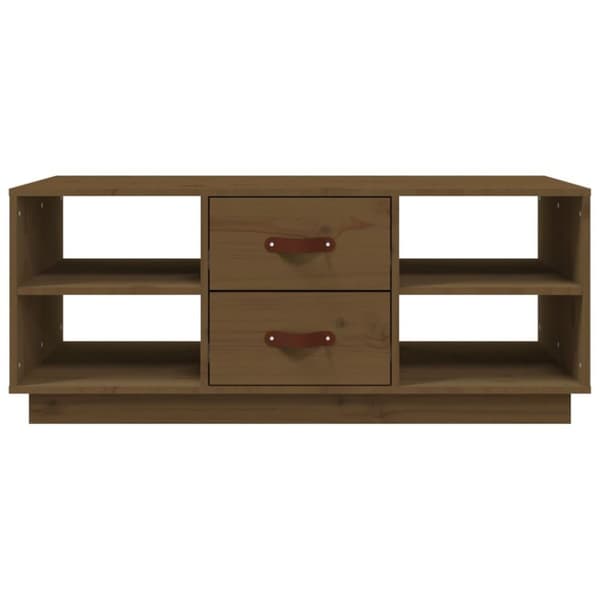 vidaXL Salongbord honningbrun 100x50x41 cm heltre furu