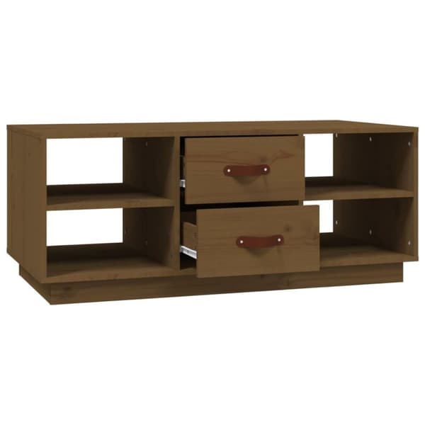 vidaXL Salongbord honningbrun 100x50x41 cm heltre furu