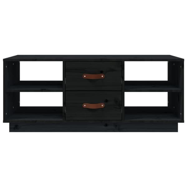 vidaXL Salongbord svart 100x50x41 cm heltre furu