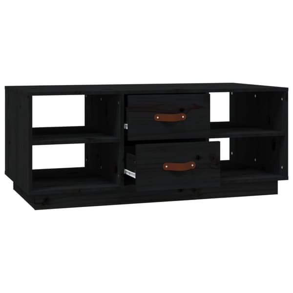 vidaXL Salongbord svart 100x50x41 cm heltre furu