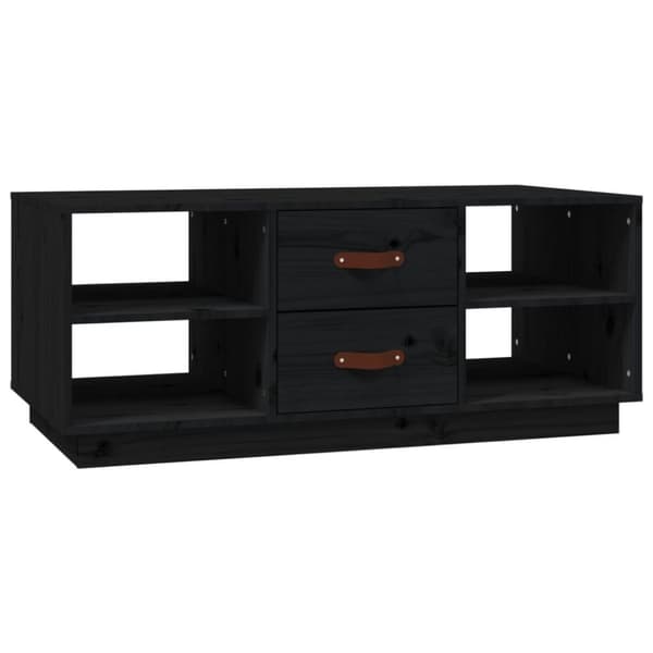 vidaXL Salongbord svart 100x50x41 cm heltre furu