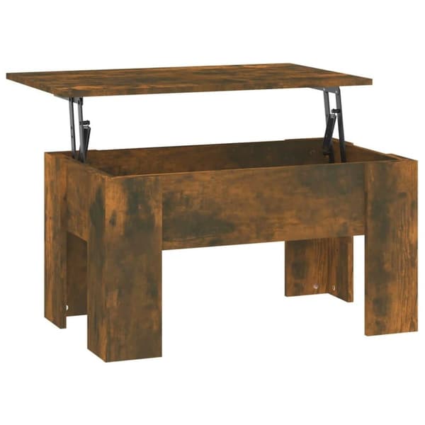 vidaXL Salongbord røkt eik 79x49x41 cm konstruert tre
