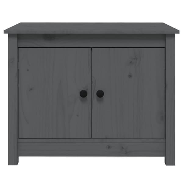 vidaXL Salongbord grå 71x49x55 cm heltre furu