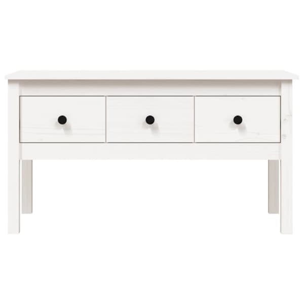vidaXL Salongbord hvit 102x49x55 cm heltre furu