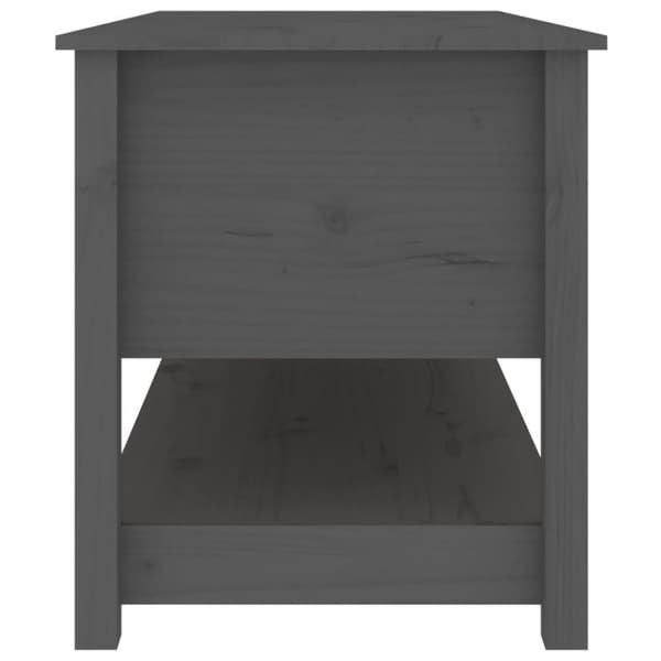 vidaXL Soffbord grå 102x49x55 cm massiv furu