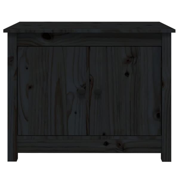 vidaXL Salongbord svart 71x49x55 cm heltre furu