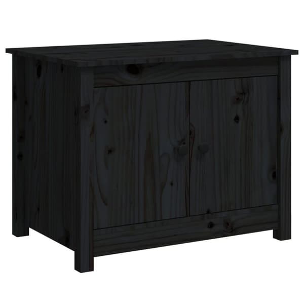 vidaXL Salongbord svart 71x49x55 cm heltre furu
