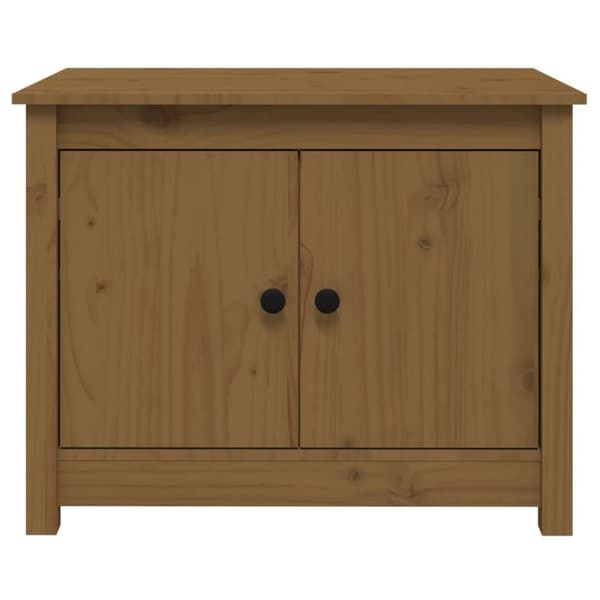 vidaXL Salongbord honningbrun 71x49x55 cm heltre furu