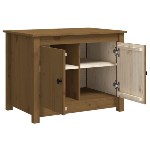 vidaXL Salongbord honningbrun 71x49x55 cm heltre furu