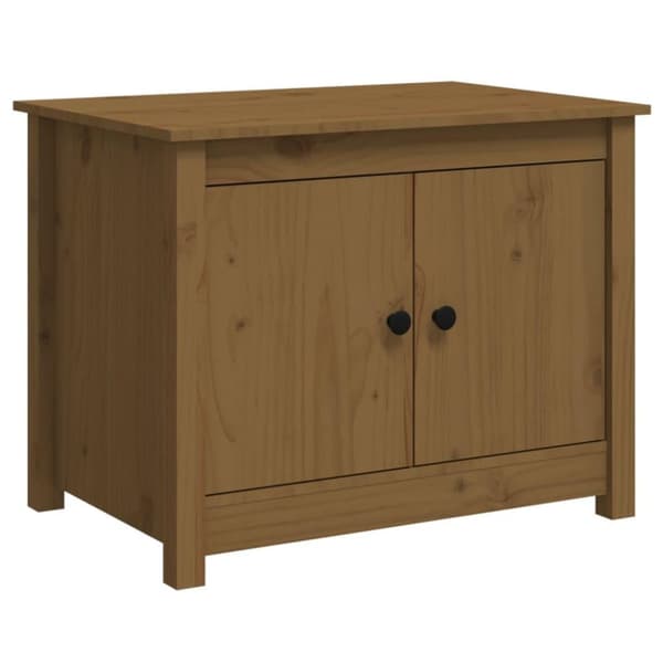 vidaXL Salongbord honningbrun 71x49x55 cm heltre furu
