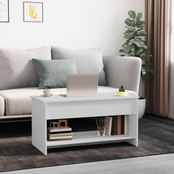 vidaXL sofabord 102x50x52,5 cm konstrueret træ hvid