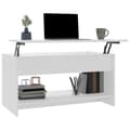 Miniatyrbillede 4 af 10: vidaXL sofabord 102x50x52,5 cm konstrueret træ hvid