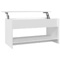 Miniatyrbillede 1 af 10: vidaXL sofabord 102x50x52,5 cm konstrueret træ hvid