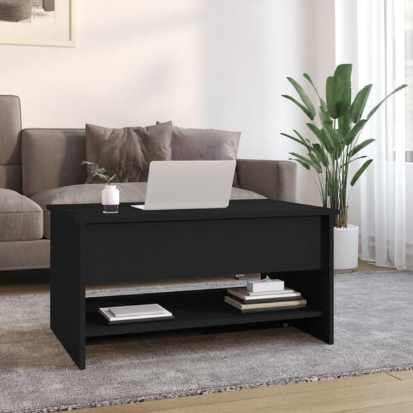 vidaXL sofabord 80x50x40 cm konstrueret træ sort