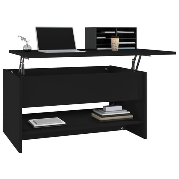 vidaXL sofabord 80x50x40 cm konstrueret træ sort
